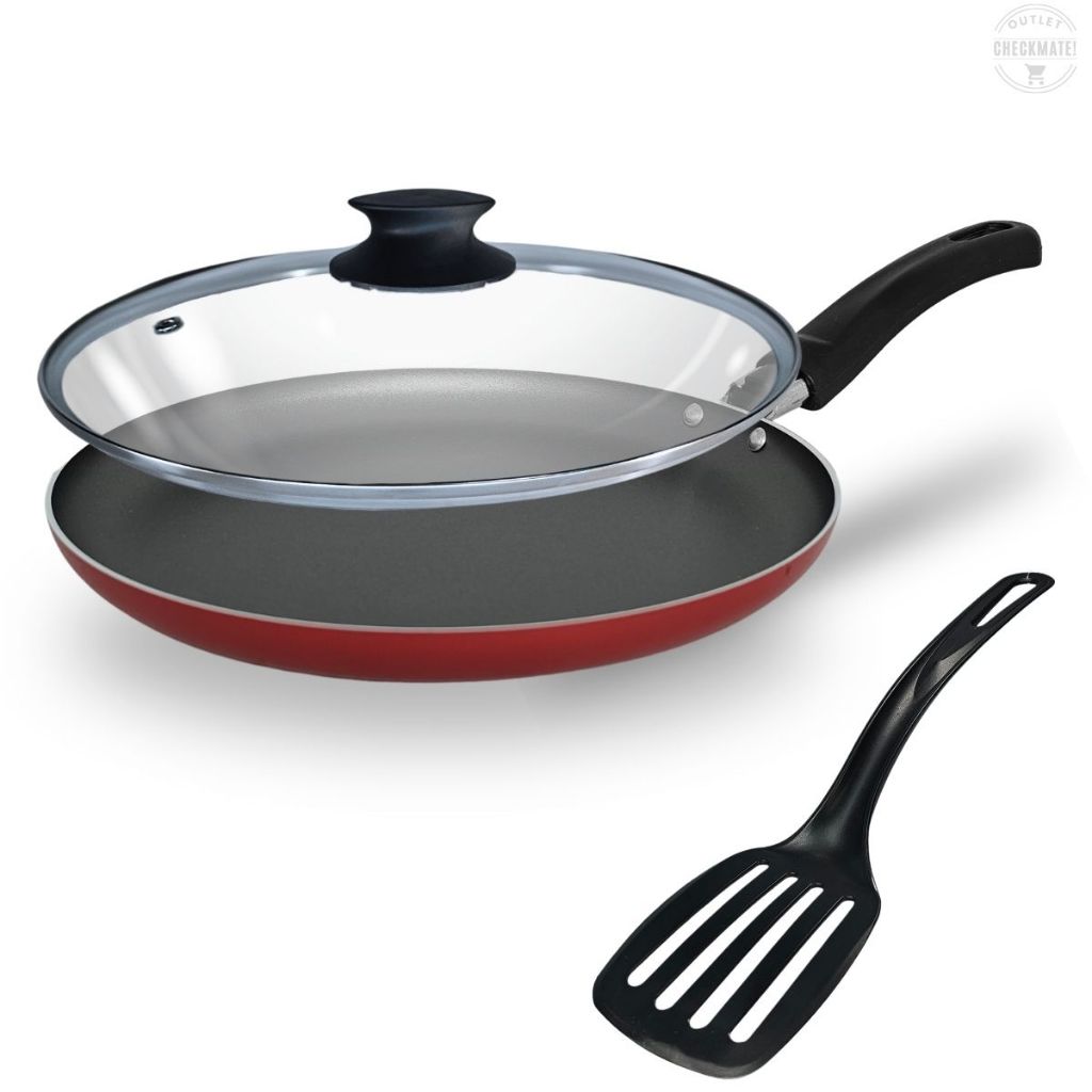 Frigideira Panquequeira Tapioqueira 22 cm Antiaderente Com 5 Camadas de Teflon Cor Vermelho Grafite