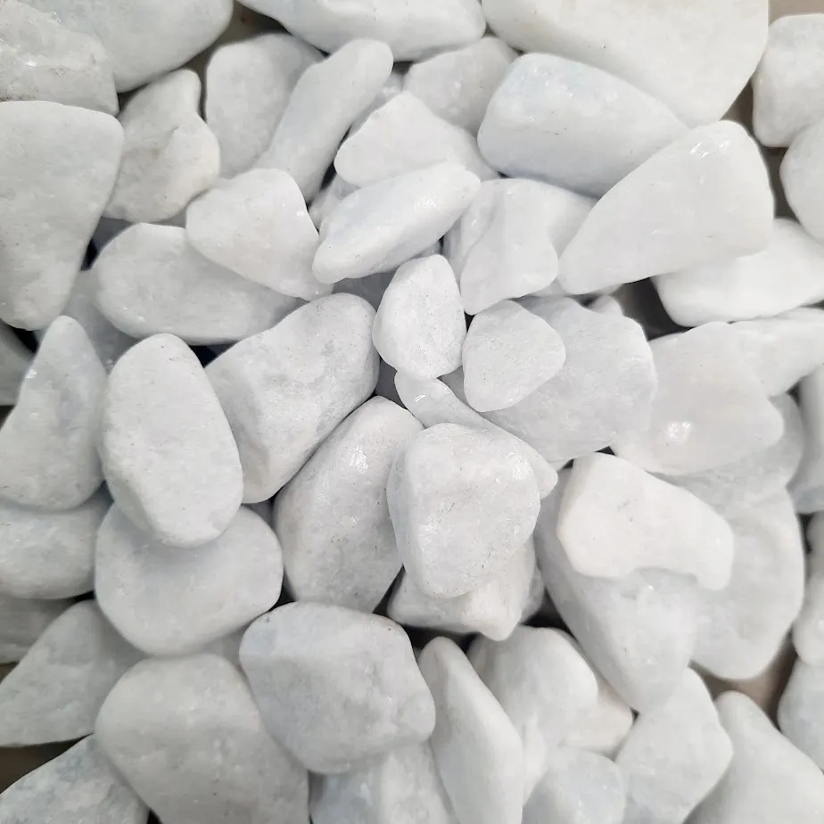 Pedra Dolomita Branca de Seixo Para Decoração de Vasos e Jardins 950g