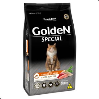 Ração Gatos Golden Special Adultos 10,1Kg Alimento Saudável Sabor Frango e Carne Premium Especial em Oferta na Shopee