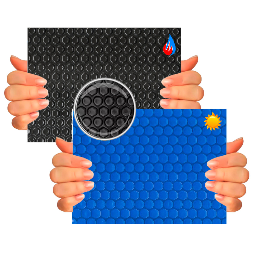 Capa térmica Piscina 3 x 2 Atco azul e preta 300 micras