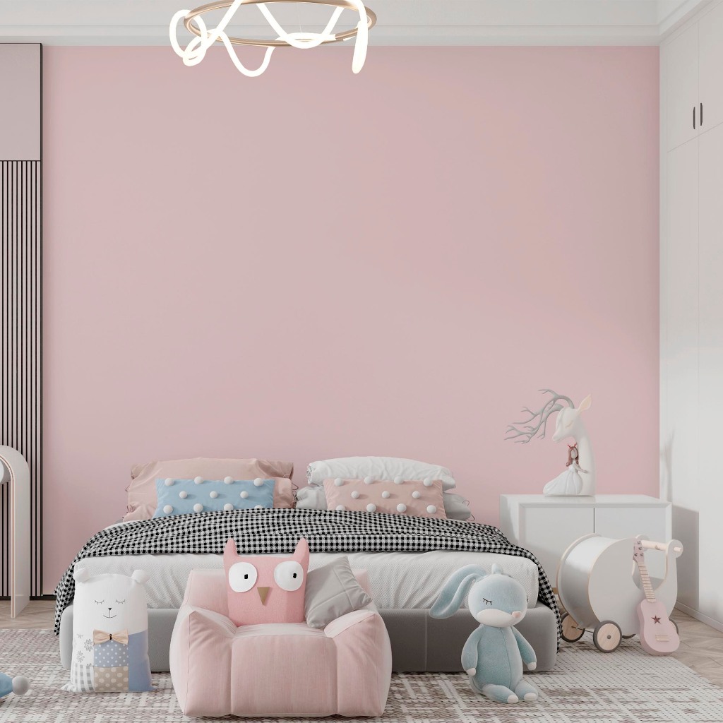 Papel De Parede Adesivo Rosa Bebê Liso em Oferta na Shopee