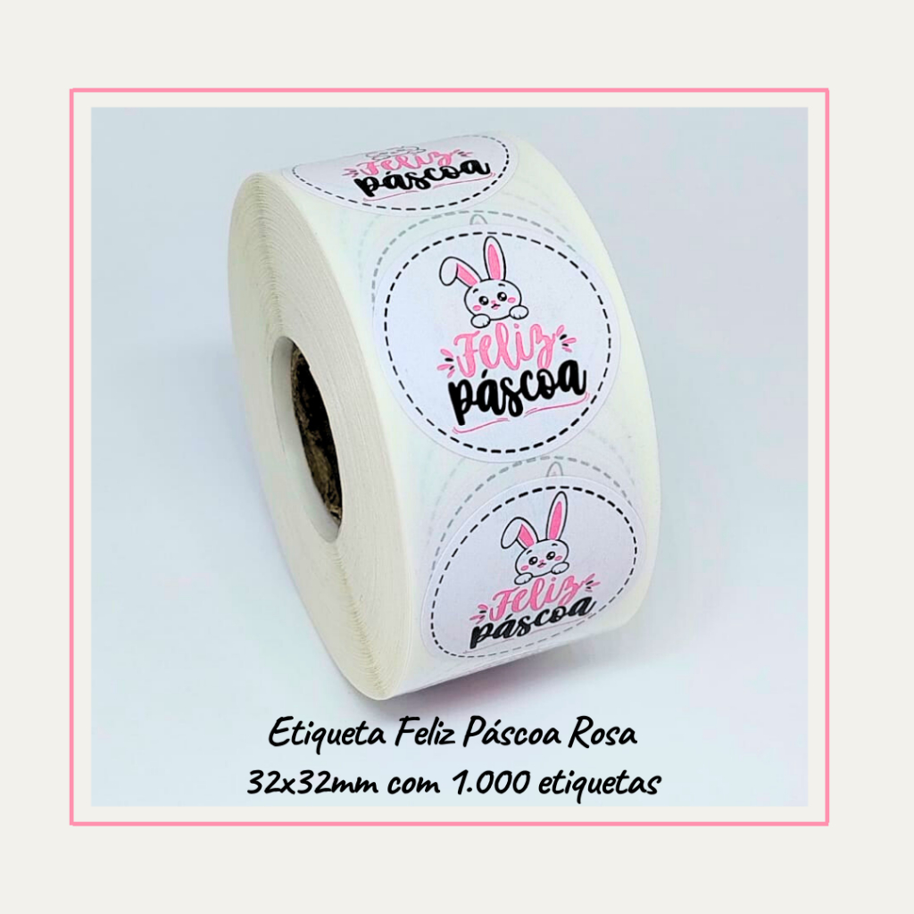 Etiquetas Adesivas Rótulos Feliz Páscoa Lacre Rosa em Oferta na Shopee