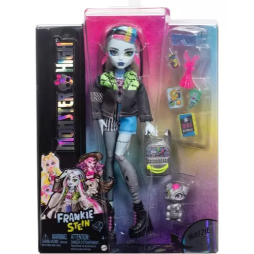 Boneca Monster High - Frankie Stein Fashion Com Pet Watzie - Mattel HXH73 - Mom & Baby