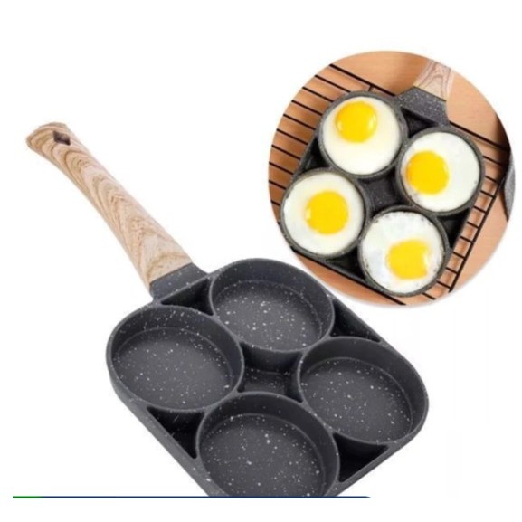 Frigideira Antiaderente 4 Partes Ovo Hambúrguer
