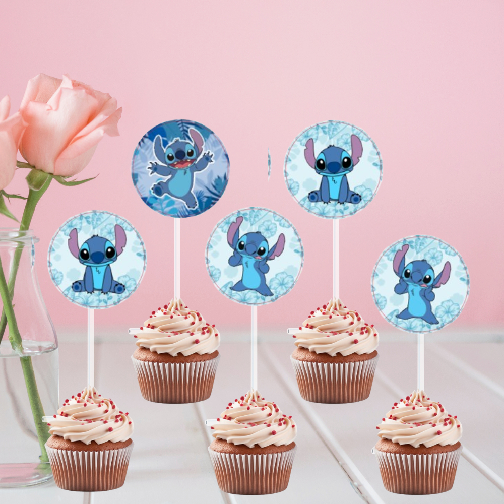 15 - 25 - 35 - 40 Cupcake Titch - cupcake - lilo stitch - topper cupcake - topper para cupcake