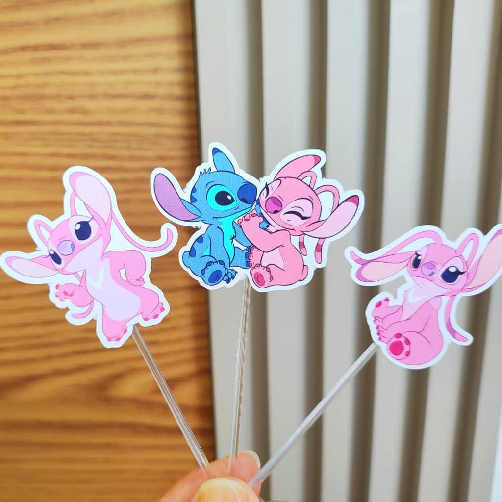15 - 25 - 35 - 40 Cupcake Titch e Angel - cupcake - lilo stitch - topper cupcake Angel - topper para cupcake Angel