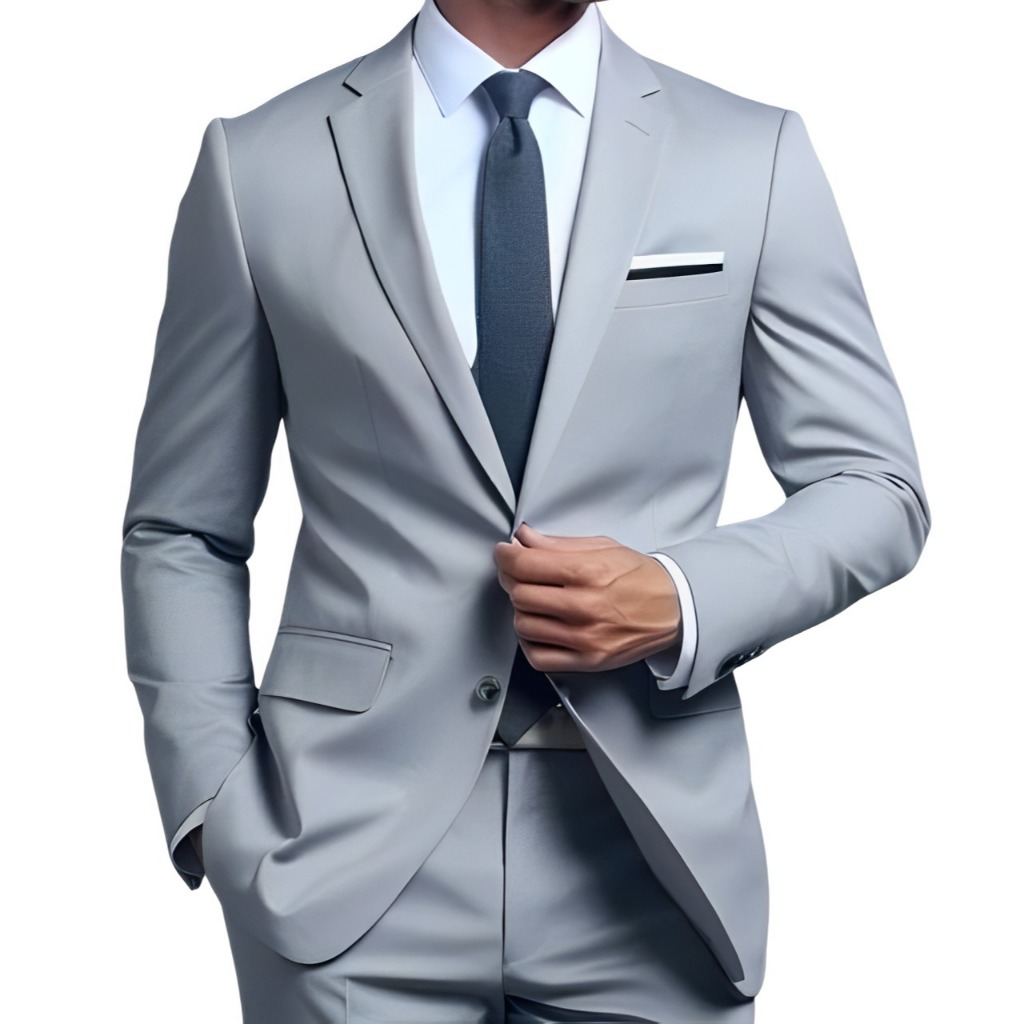 Terno Masculino Italiano Slim Oxford - Paletó+Calça