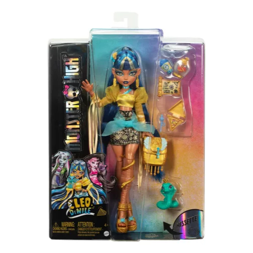 Boneca Monster High Cleo De Nile Com Pet Cobra Hissette E Ac - Mattel hxh74