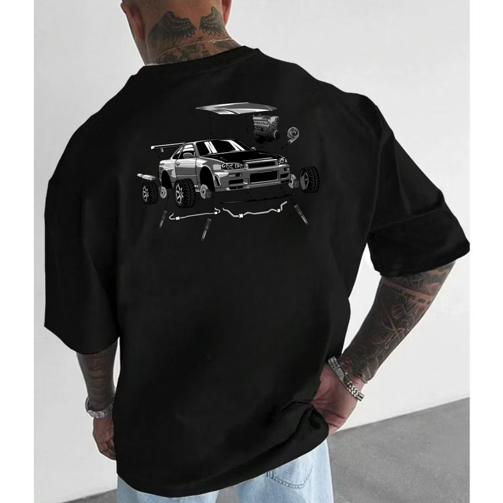 Camisa Camiseta Oversized Premuim Estilo Streetwear Lançamento Confortável Carro Car Automóveis