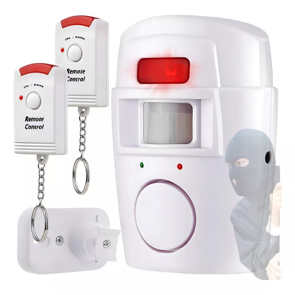 Alarme Sem Fio Residência Comercio Kit com 2 Controle Remoto Sirene