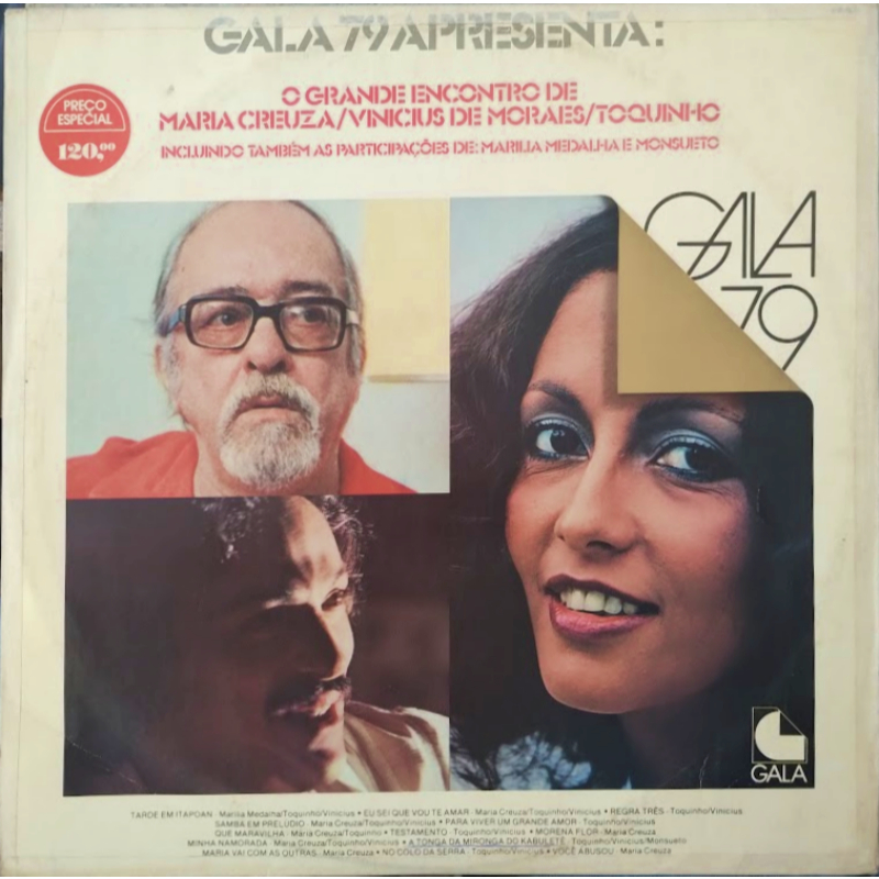 Lp Vinil Gala 79 Apresenta Maria Creuza Vinicius E Toquinho