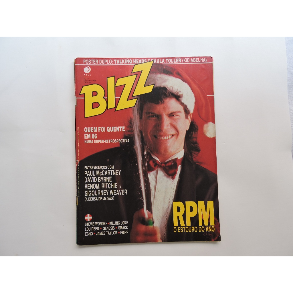 REVISTA BIZZ 17 RAUL SEIXAS RPM RITA LEE ENGENHEIROS DO HAVAII CAMISA DE VENUS MICHAEL JACKSON