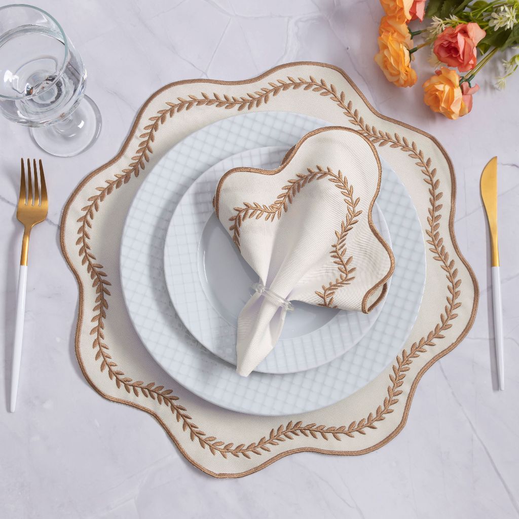 “Kit Americano 12 Peças: Sousplats e Guardanapos – Eleve a Elegância e Sofisticação da Sua Mesa de 6 Lugares!