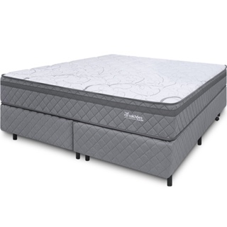 Cama Box com Colchão Queen Ortopédico Espuma D45 Extra Firme 158x198cm BF Colchões em Oferta na Shopee