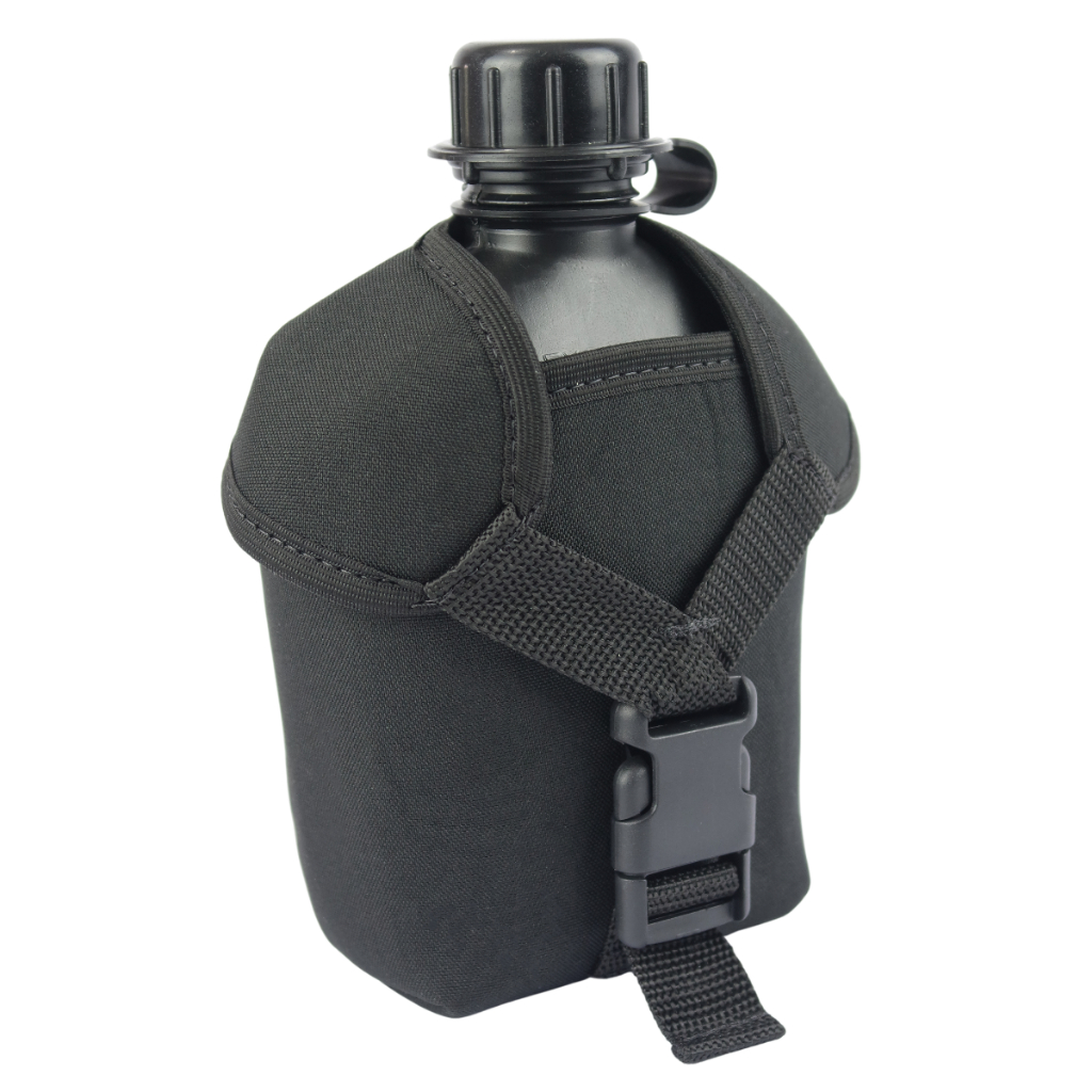 CANTIL MILITAR COM CAPA SOLTURA RÁPIDA PARA CINTO TÁTICO PRETO
