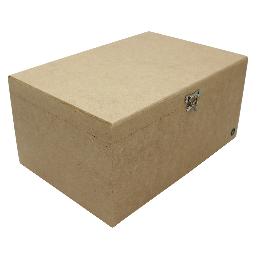 Caixa Dobradiça em Metal 14x20x30 cm MDF Cru em Oferta na Shopee