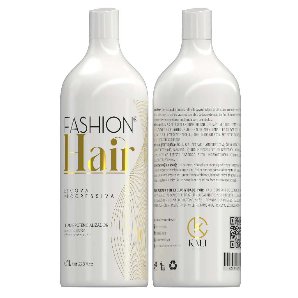 Escova Progressiva 1L Alisamento Profissional Fashion Hair Linha Gold Sem Formol em Oferta na Shopee