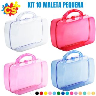 Kit 10 Maletas Acrílico Pequena em Oferta na Shopee