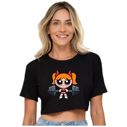 Cropped Camiseta Academia Malhaçao Meninas Super Poderosas Verao