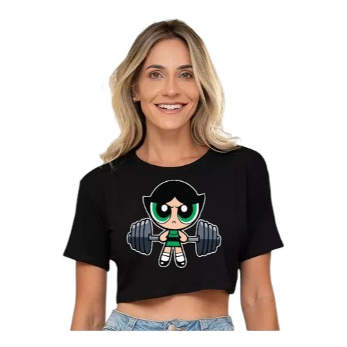 Cropped Camiseta Academia Malhaçao Meninas Super Poderosas Verao em Oferta na Shopee