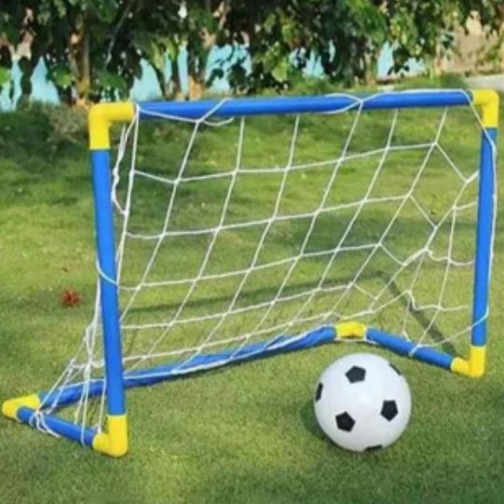 Kit Futebol Golzinho Mini Trave Rede, Bola E Bomba de encher brinquedo para menino