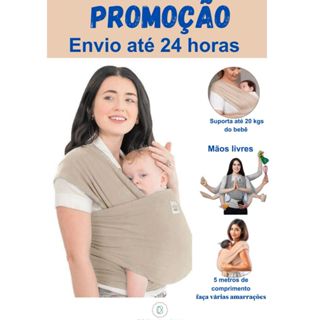 Sling Mamãe Canguru Malha Wrap Sling Carregador de Bebê na cor Nude,Bege em Oferta na Shopee
