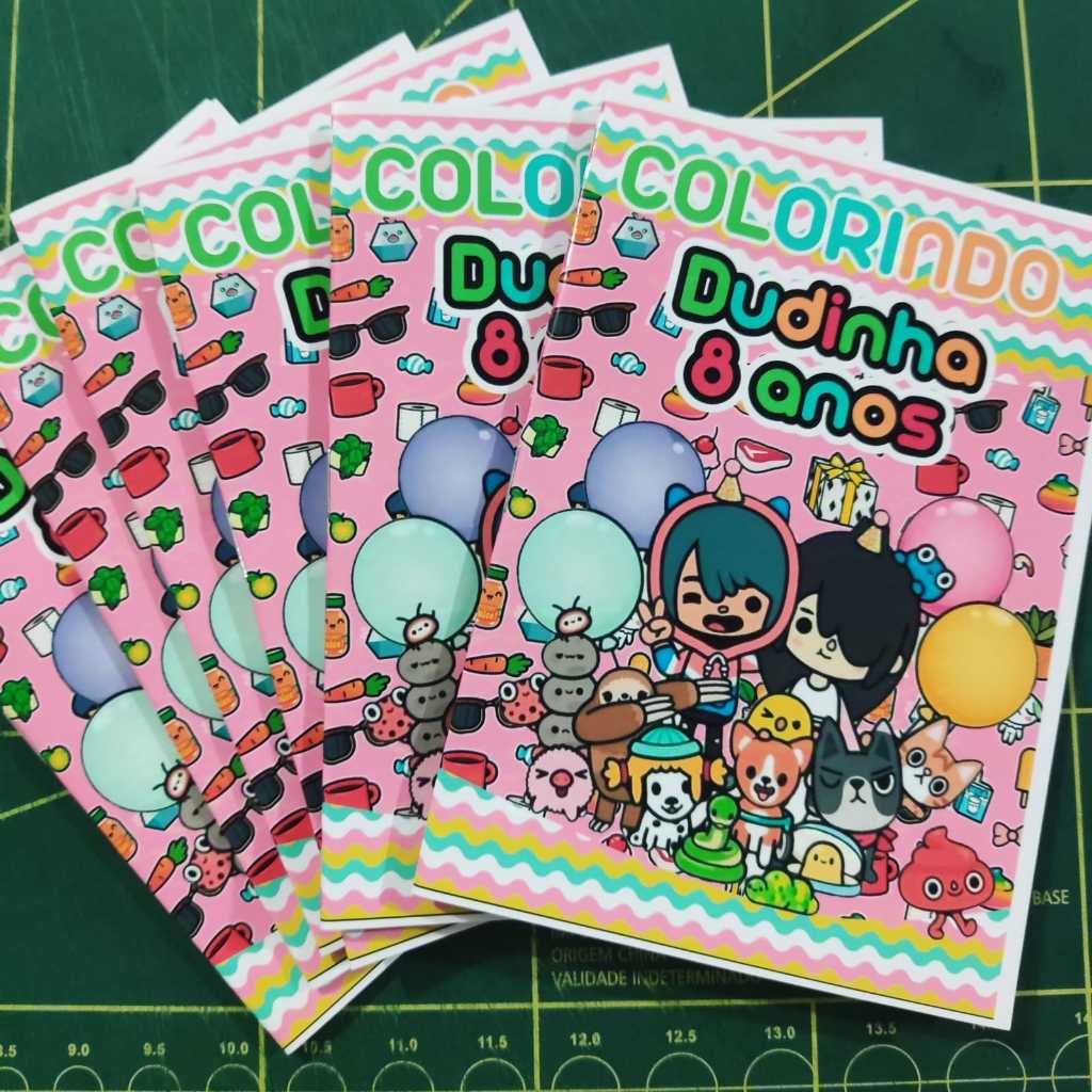 Revistinha de Colorir Toca Life World Personalizada – Lembrancinha de Aniversário Infantil