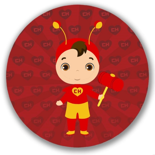 Capa Para Painel Redondo Tema Chapolin Festa Decoração Tecido Sublimado