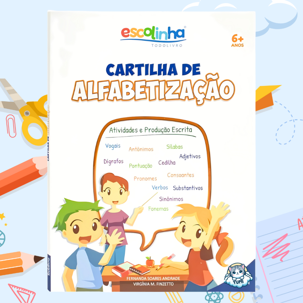 Livro Cartilha de Alfabetização Caligrafia Exercícios Atividades Coloridas em Oferta na Shopee