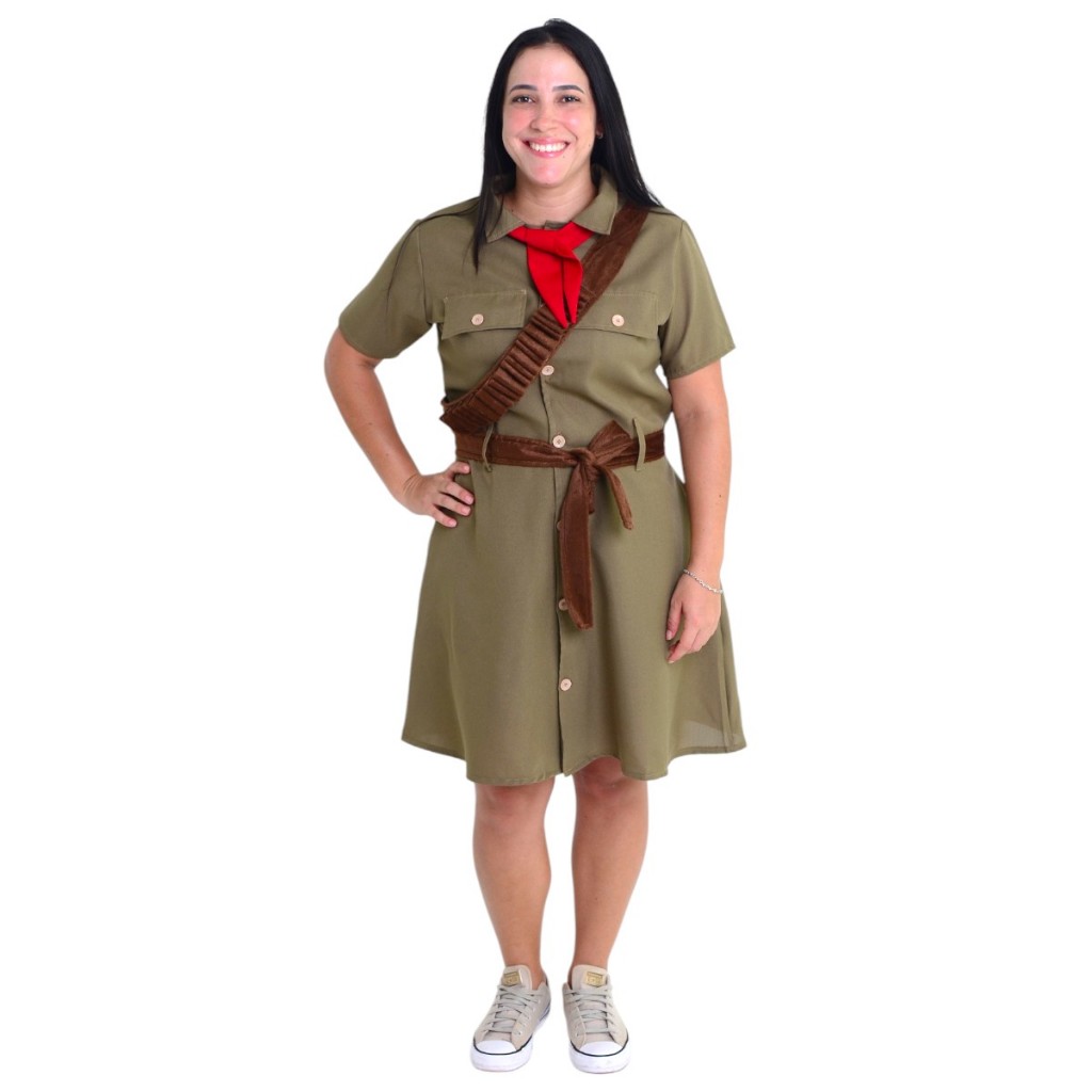 Fantasia Cangaceira Vestido Adulto Cosplay Cangaceira