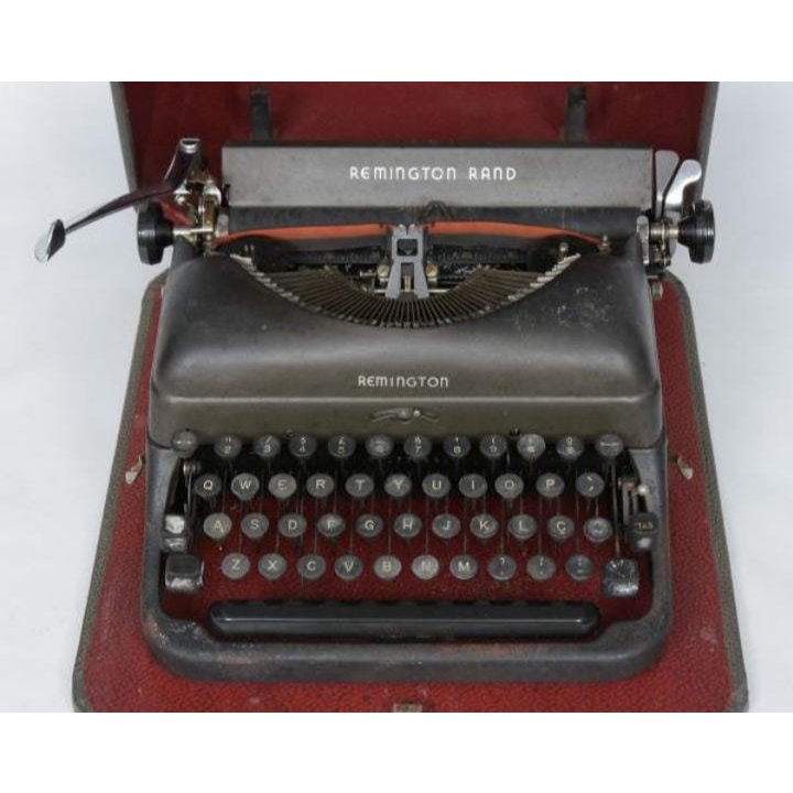 REMINGTON RAND - Antiga máquina de escrever acondicionada em estojo maleta linda e muito antiga
