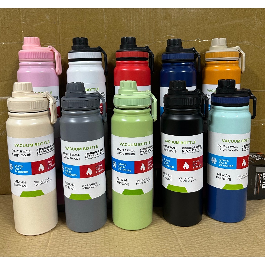 Garrafa térmica capacidade 600ml,800ml 1000ml ，Garrafa Térmica com Alça em Aço Inoxidável - Capacidade de 600ml,800ml