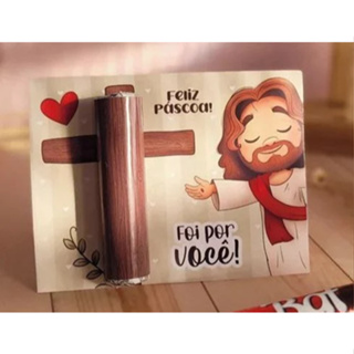 Card de Cruz para Chocolate - Páscoa Cristã -  SOMENTE CARD E RÓTULO em Oferta na Shopee