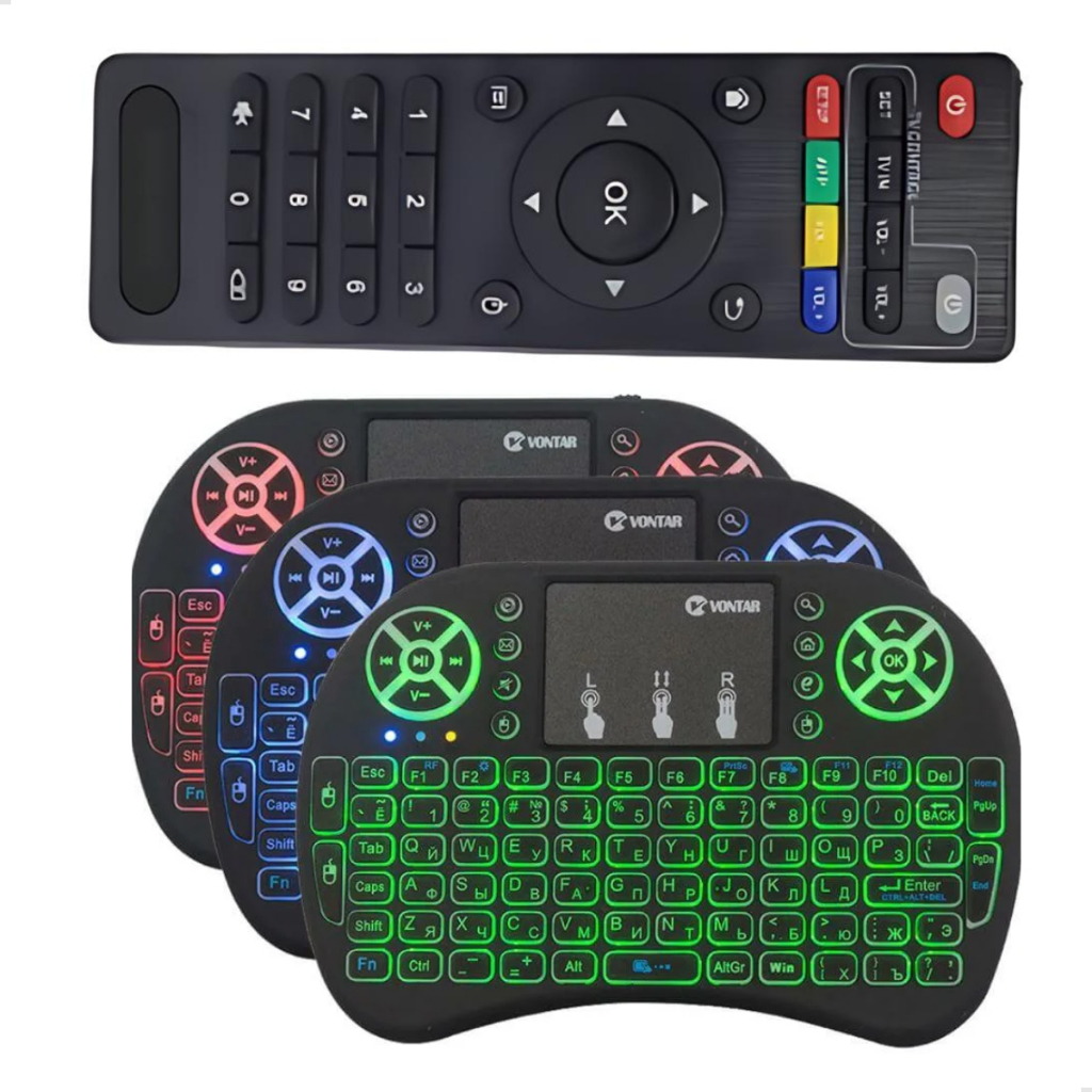 Controle Remoto E Teclado Smart Wireless Compativel Tv Box