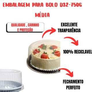 50uni Embalagem para Bolo Torta Ref. 32 em Oferta na Shopee