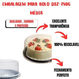 50uni Embalagem para Bolo Torta Ref. 32 em Oferta na Shopee