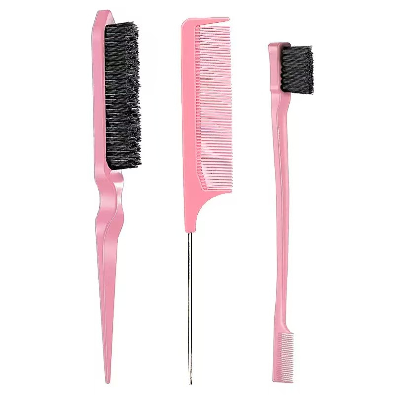 KIT PENTE SEPARADOR DE MECHA + ESCOVA BABY HAIR + ESCOVA 3