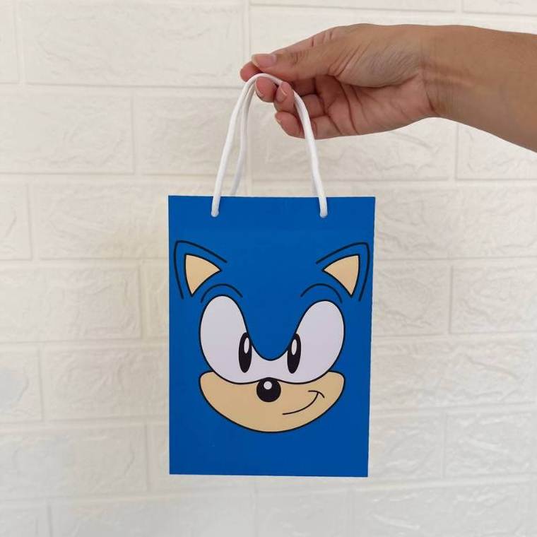 Sacolinha Personalizada Sonic - Lembrancinha de aniversário