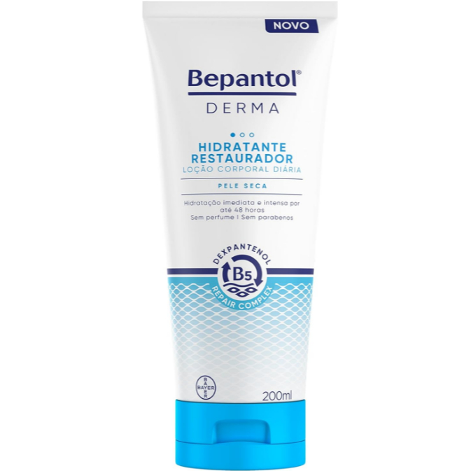 Bepantol Derma Hidratante Corporal, Restaurador para Pele Seca, 200ml