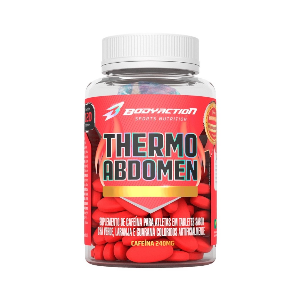 Suplemento Thermo Abdomen 120 Comprimidos Bodyaction - Health