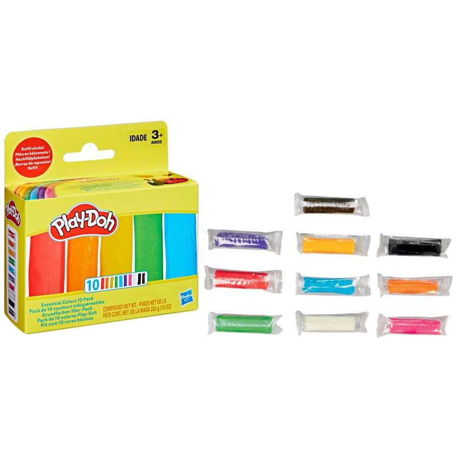 Kit 60 Massinhas Play Doh Refil Sticks - Hasbro F9816 em Oferta na Shopee