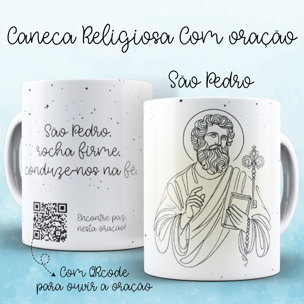 Caneca Religiosa Personalizada com nome - 18 Modelos diferentes
