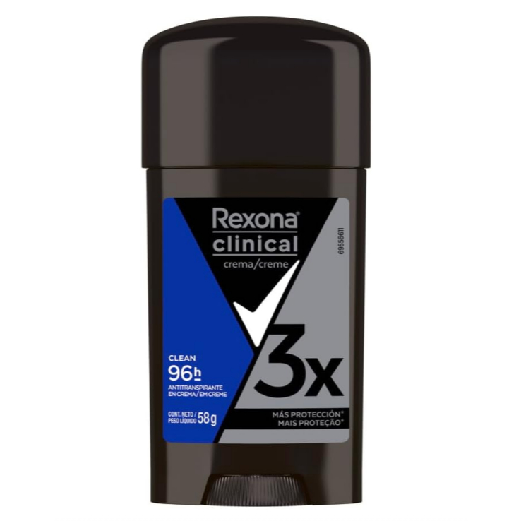 Rexona Clinical Antitranspirante Creme Clean 58G
