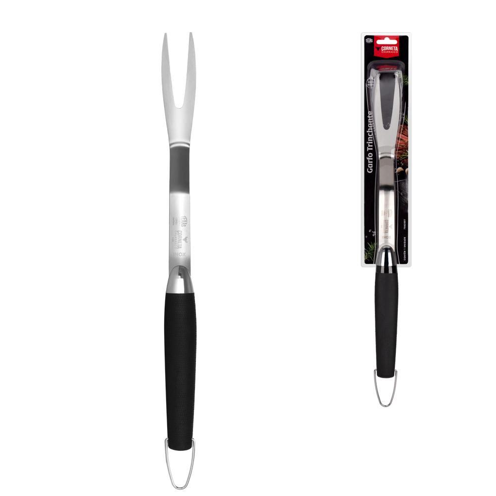 Garfo Inox Churrasco Carne Corneta Texas Profissional