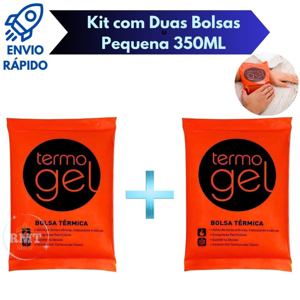 Kit 2 Bolsas Térmicas Termo Gel Pequenas 350ML Para Compressa Fria Ou Quente em Oferta na Shopee