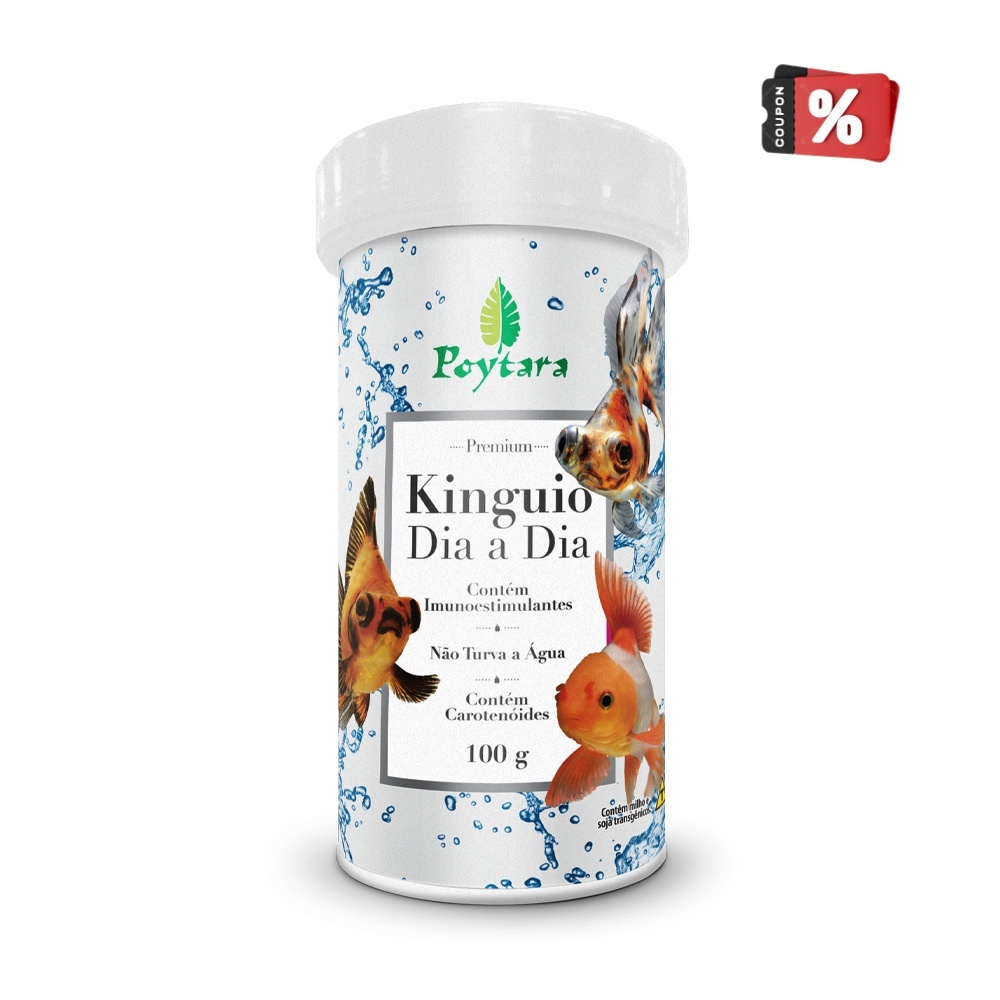 Alimento Poytara para Peixe Kinguio Dia a Dia 100g