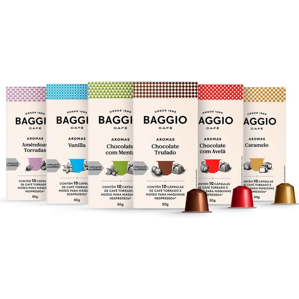 Kit de Cápsulas de Café Experience Baggio Café, compatível com Nespresso, contém 60 cápsulas - Food & Beverages
