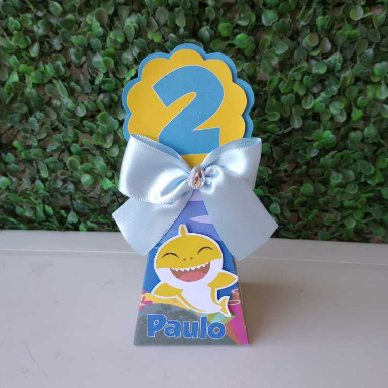 Caixa Pirâmide  Baby Shark| Personalizados | Lembrancinhas | Festa infantil | Aniversário