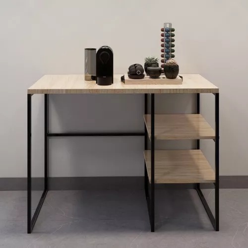 Escrivaninha Para Cervejeira Frigobar Com Prateleiras Estilo Industrial Design Moderno e Elegante