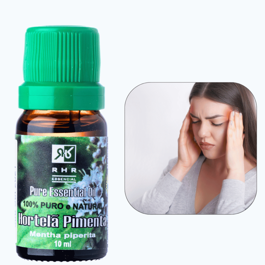 Remédio Natural para Dor de Cabeça - Óleo Essencial de Hortelã Pimenta 10ml